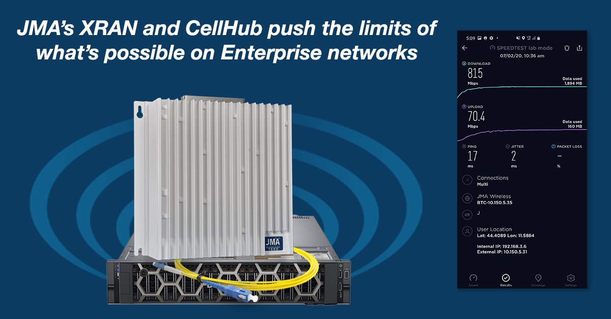 JMA XRAN CellHub Private Network solutions