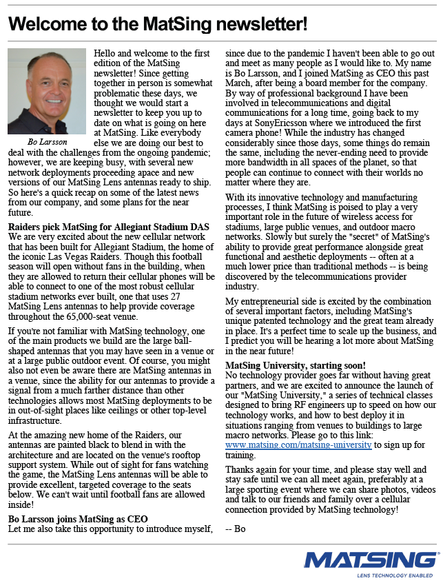 Matsing Newsletter Page 2