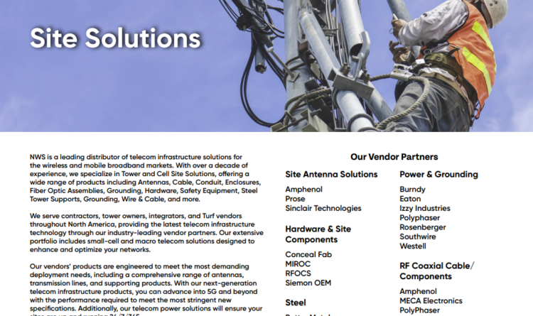 NWS Site Solutions Line Card