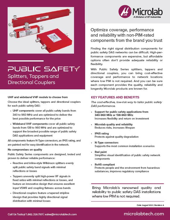 RF Industries public-safety solutions