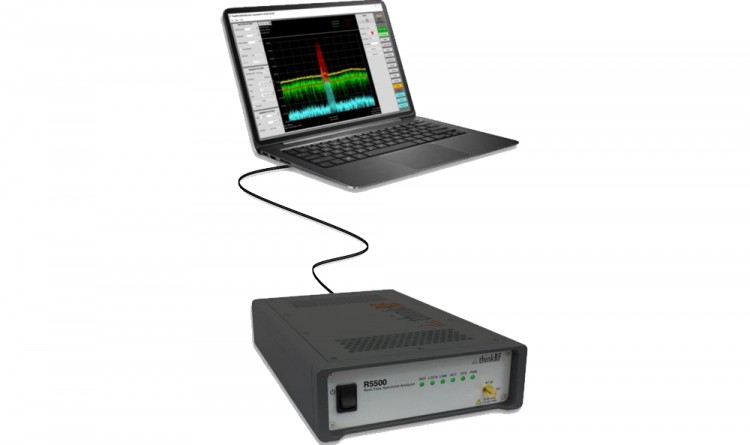 ThinkRF R5500 Real-Time Spectrum Analyzer laptop